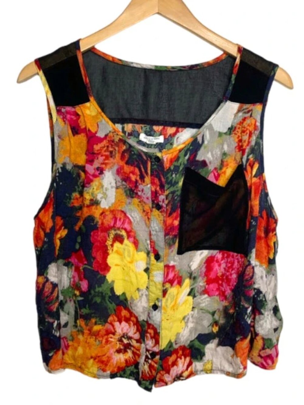 Anthro Silence + Noise Floral Top